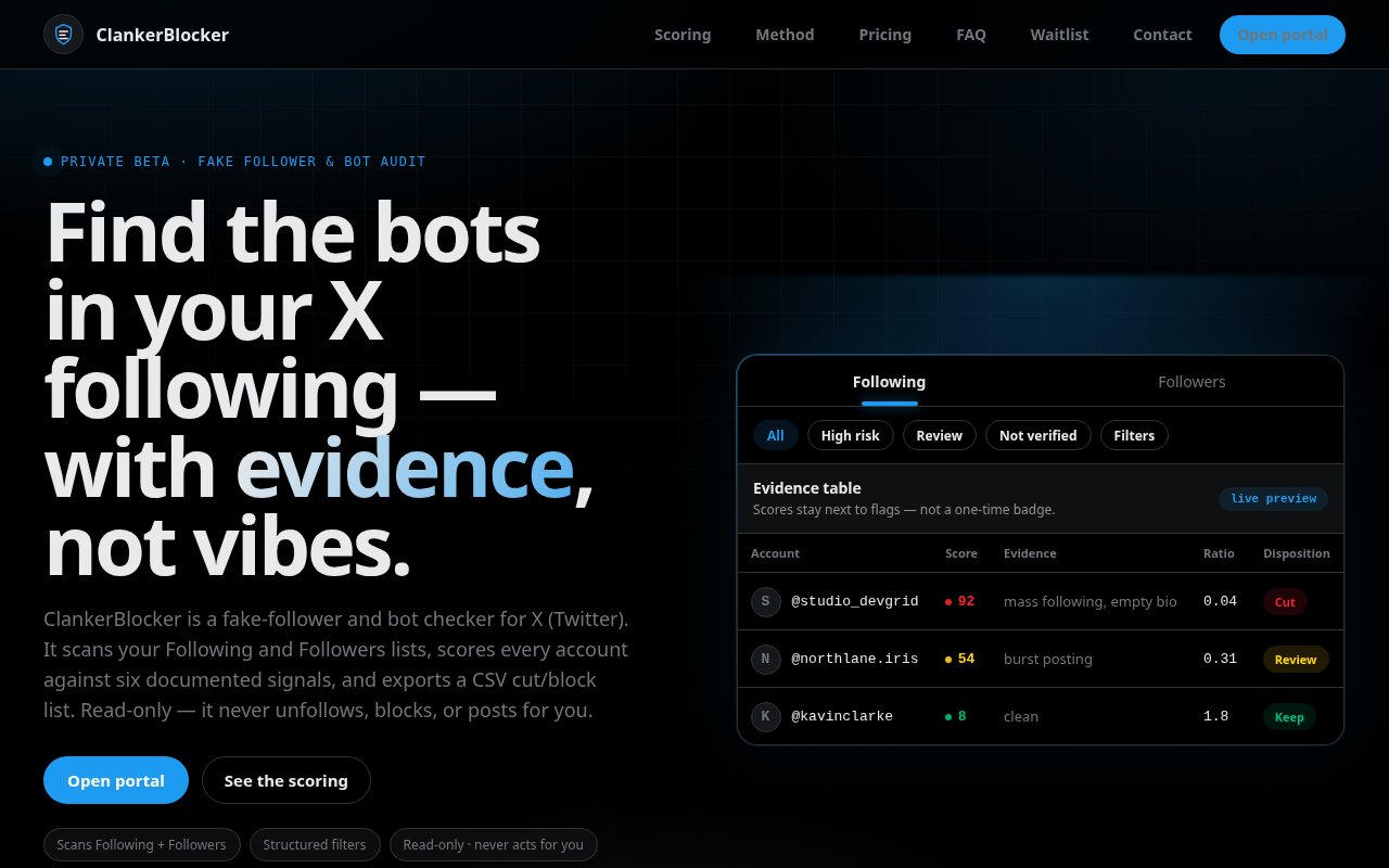 ClankerBlocker interface