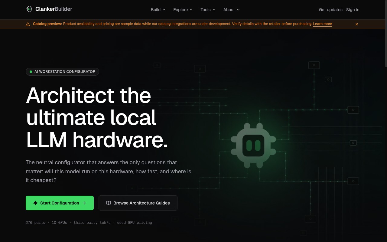 ClankerBuilder interface